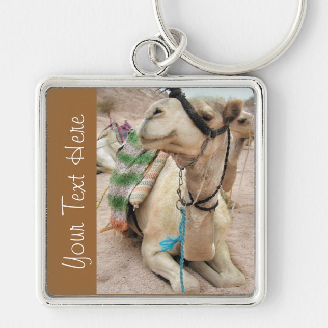 Llavero de camello cansado personalizado (Frente)