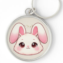 Llavero de Cara de Conejo Kawaii Adorable