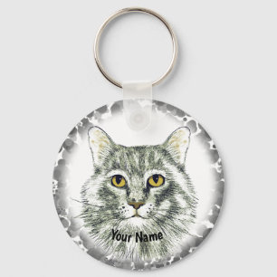 Llavero de cara de gato