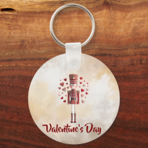 Llavero de cascanueces con corazón de San Valentín