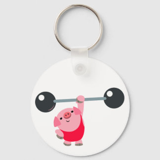 Llavero de cerdo de dibujos animados de levantamie