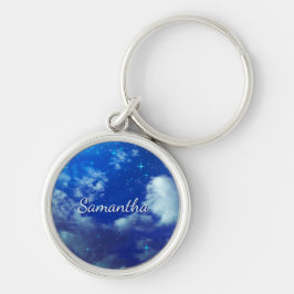 Llavero de Cielo Nocturno Personalizado | Nombre E