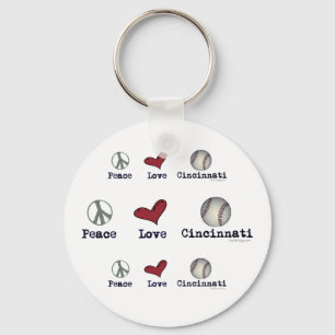 Llavero de Cincinnati del amor de la paz