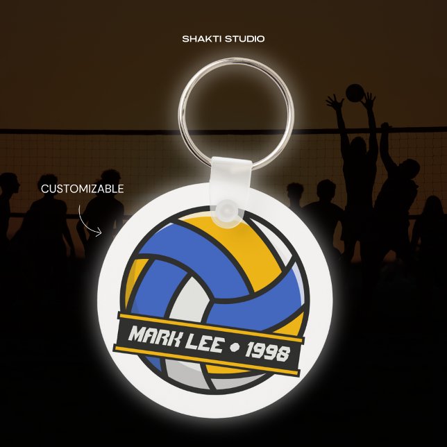 Llavero de círculo amarillo azul del equipo deport (Subido por el creador)