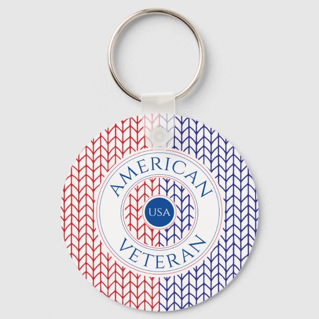 LLAVERO DE CÍRCULO DE ALUMINIO DE VETERANO AMERICA (Anverso)
