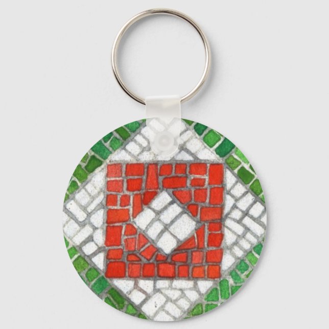 LLAVERO DE CÍRCULO DE ALUMINIO HOLIDAY MOSAIC (Anverso)