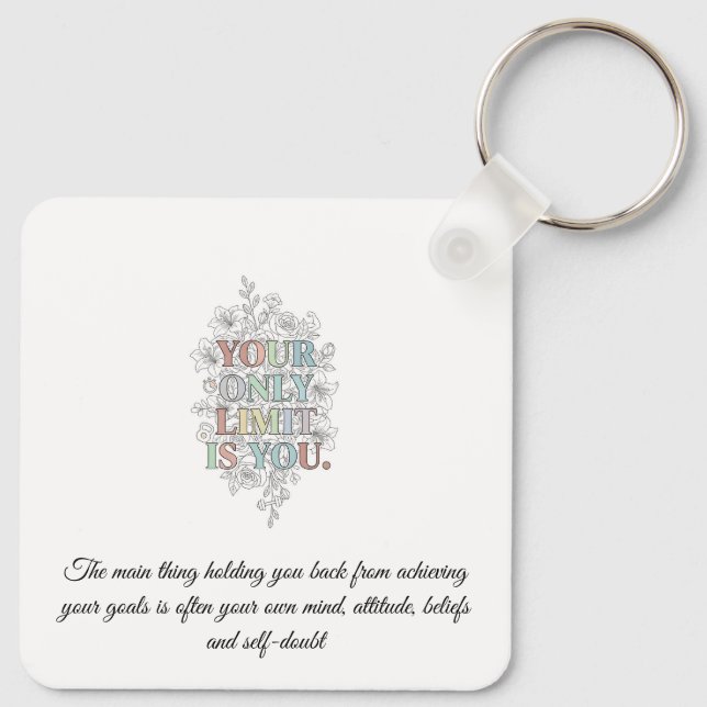 Llavero de Cita Motivacional Personalizada (Reverso )