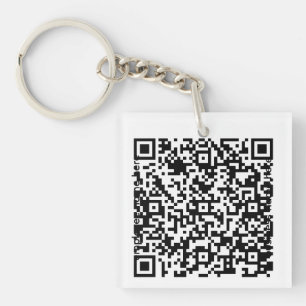 Llavero de código QR de acrílico