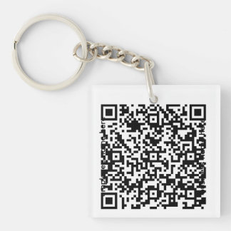 Llavero de código QR de acrílico