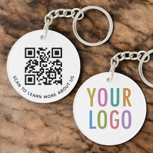 Llavero de código QR de acrílico para logotipo de