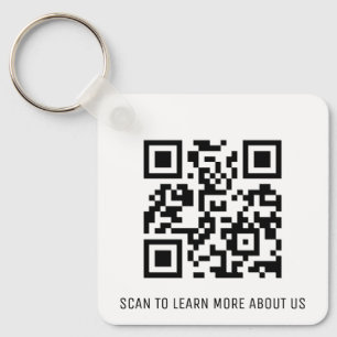Llavero de código QR de aluminio para logotipo cua