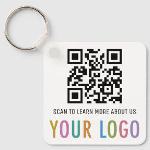Llavero de código QR de metal con logotipo empresa