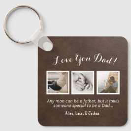 ★ Llavero de Colage de Fotos Te Amo Papá Personali