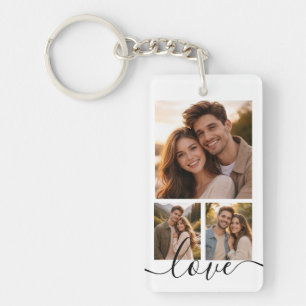 Llavero de Colage de Fotos y Texto Personalizado