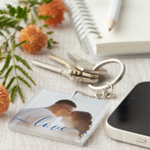 Llavero de Colage de Fotos y Texto Personalizado