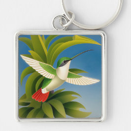 Llavero de colibrí Art Deco