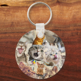 Llavero de Collage de Gatos