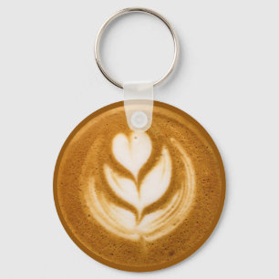 Llavero de Corazón de Arte de Café
