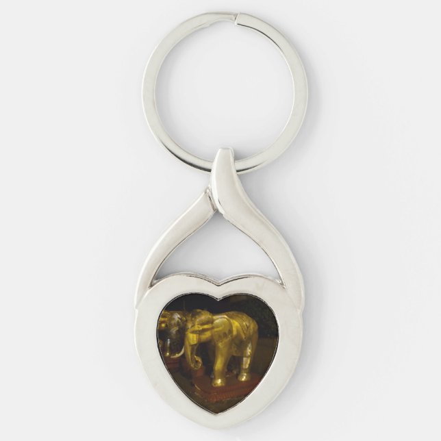 Llavero de corazón de elefante de oro (Anverso)