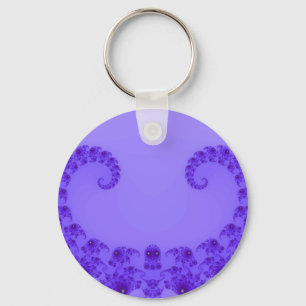 Llavero de Corazón Morado Azul
