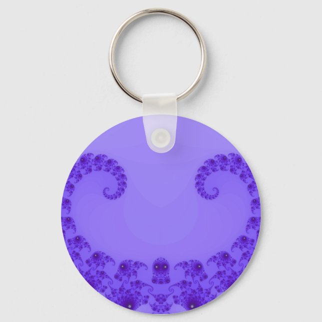 Llavero de Corazón Morado Azul (Anverso)