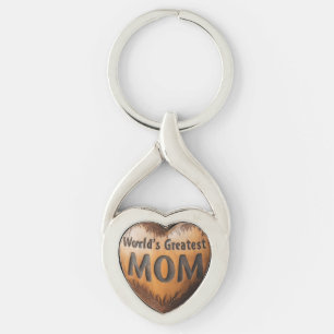 Llavero de Corazón Torcido de Metal "La Mejor Mamá