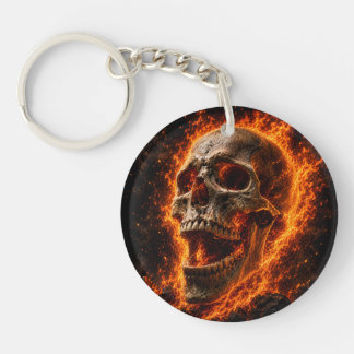 Llavero de cráneo gótico oscuro, regalo de terror