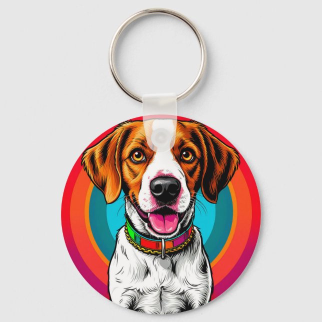 Llavero de Dibujos Animados de Collar de Perro Bea (Anverso)