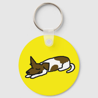 Llavero de dibujos animados de Jack Russell