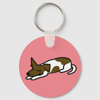 Llavero de dibujos animados de Jack Russell