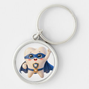 Llavero de diente de superhéroe lindo regalo para