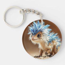 Llavero de dinosaurio emplumado Baby Blue