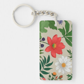 llavero de diseño de flor personalizado