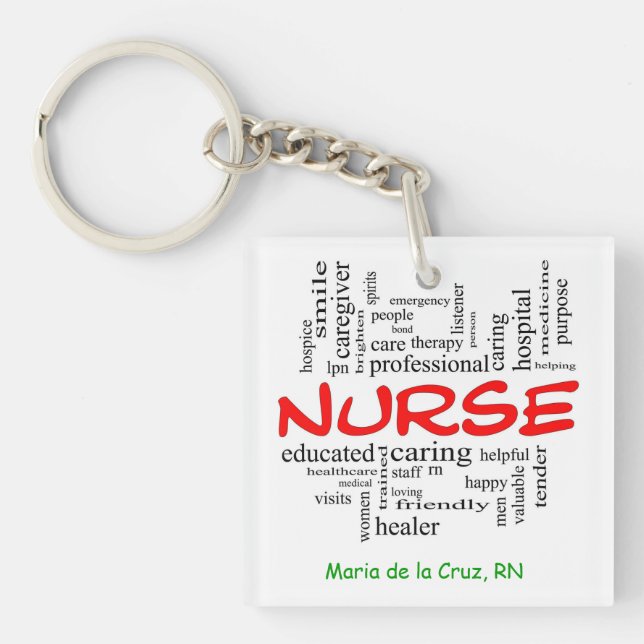 Llavero (de doble cara) del cuadrado (Frente)