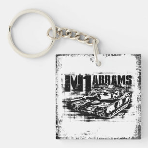 Llavero (de doble cara) del cuadrado de M1 Abrams
