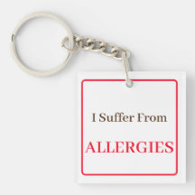 Llavero de doble cara - Sufro de alergias