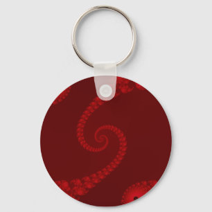 Llavero de doble espiral rojo intenso