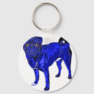 Llavero De doguillo azul