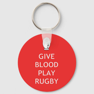 Llavero Dé el rugbi del juego de la sangre