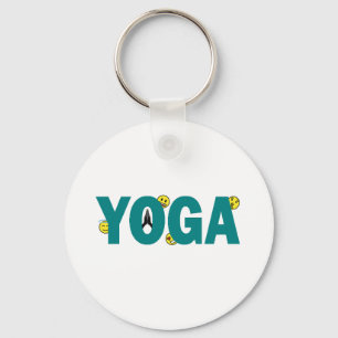 Llavero de Emoji de Yoga