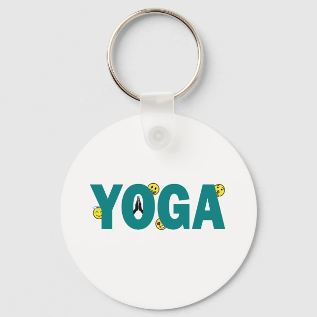 Llavero de Emoji de Yoga (Anverso)