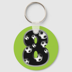 Llavero de encargo del fútbol del número 8