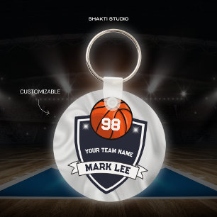 Llavero de equipo de baloncesto personalizado