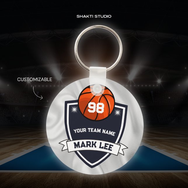 Llavero de equipo de baloncesto personalizado (Subido por el creador)