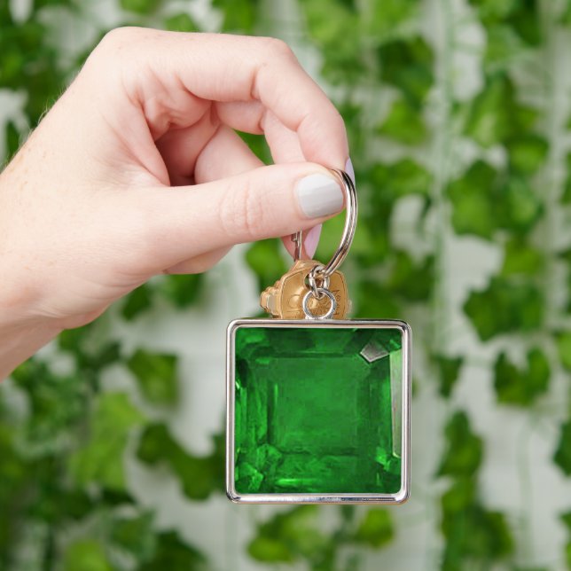 Llavero de Esmeralda Verde (Mano)