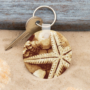 Llavero de Estrellas de Mar y Conchas de Mar