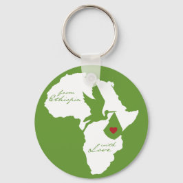 Llavero De Etiopía con Adopción de Amor