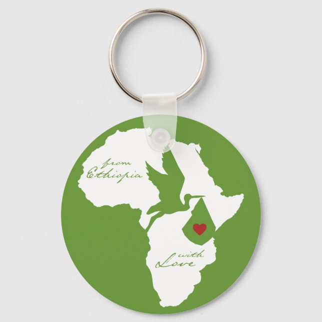 Llavero De Etiopía con Adopción de Amor (Anverso)