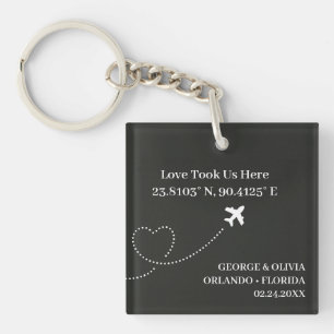 Llavero de Favor de Boda de Viaje El Amor Nos Traj