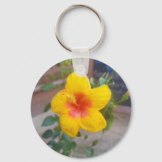 Llavero de Flor de Hibisco (Anverso)